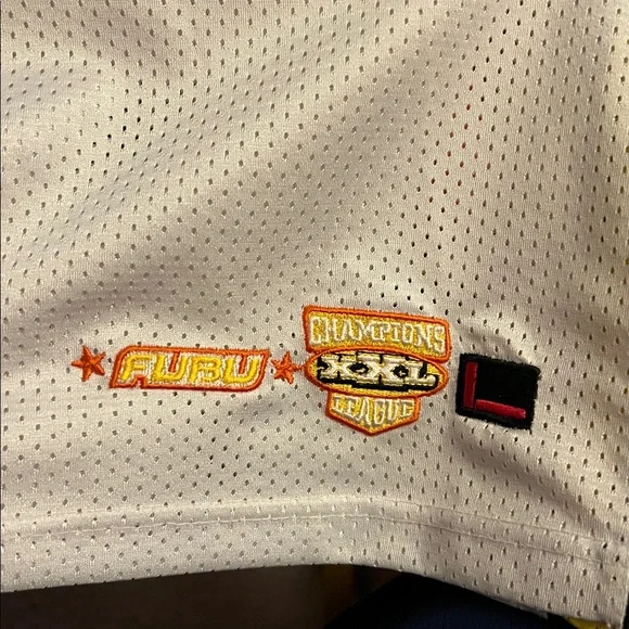 FUBU Yellow and White Sports Jersey Sz 5XL - Picture 6 of 10